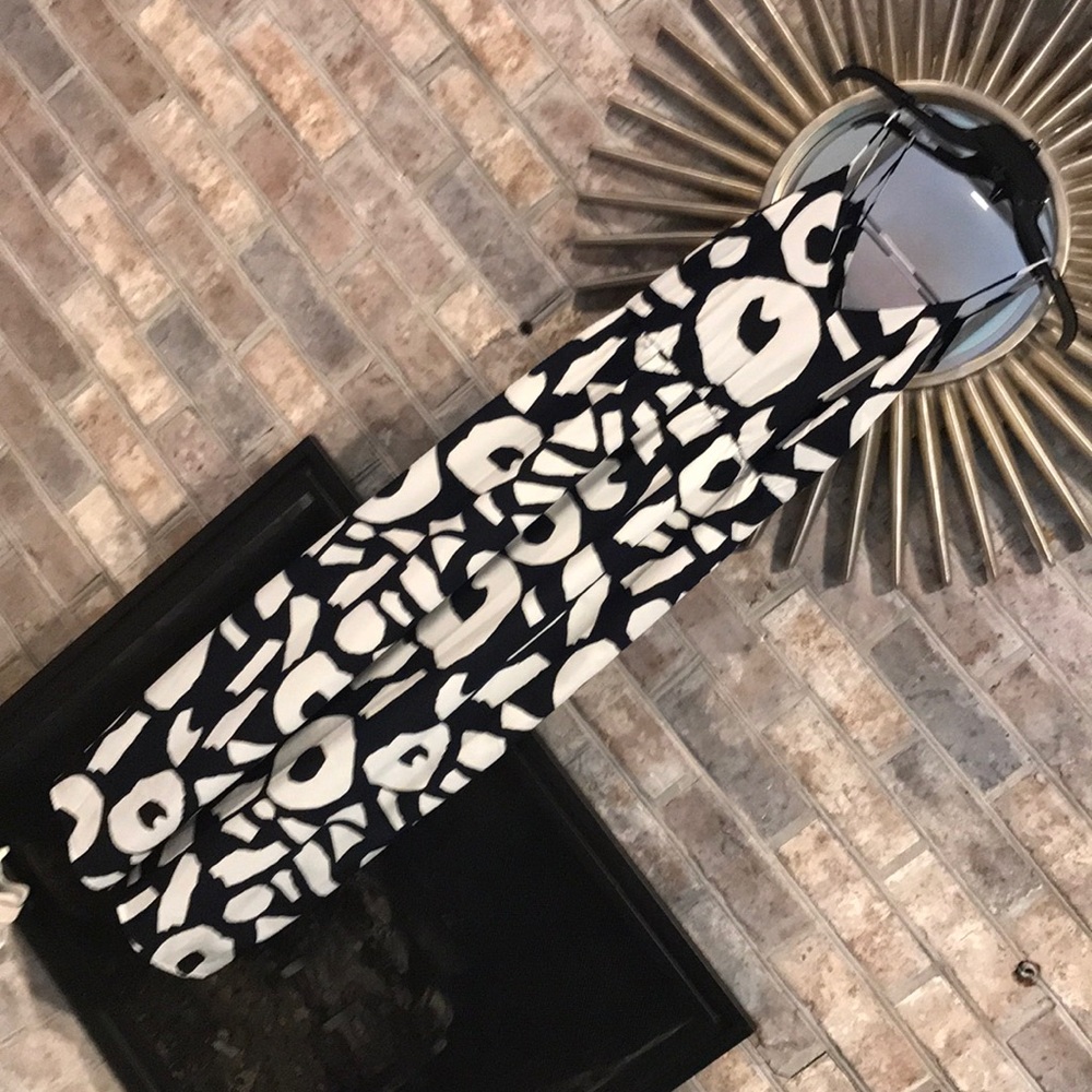 LOFT 6 petite navy and white sundress